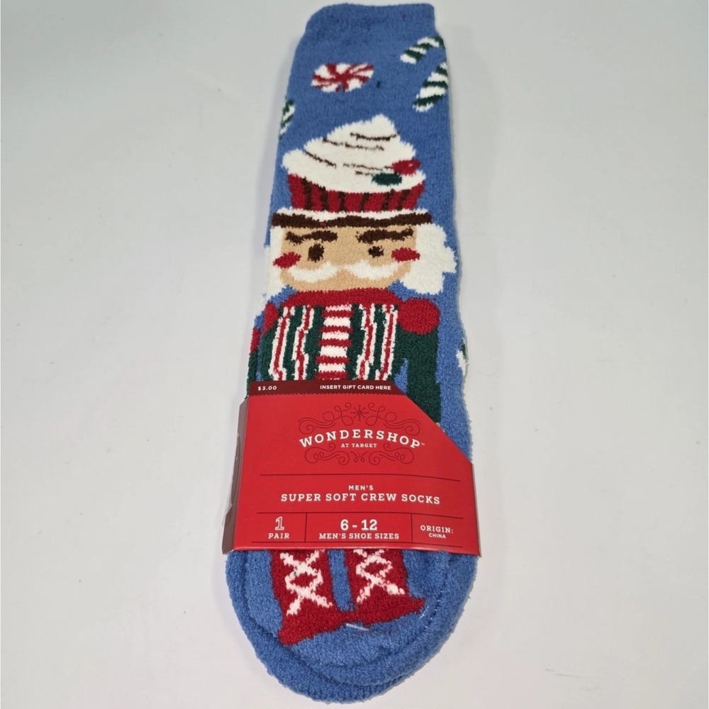 Wondershop Target Mens Super Soft Crew Socks Nutcracker‎ Holiday Size 6-12 NEW